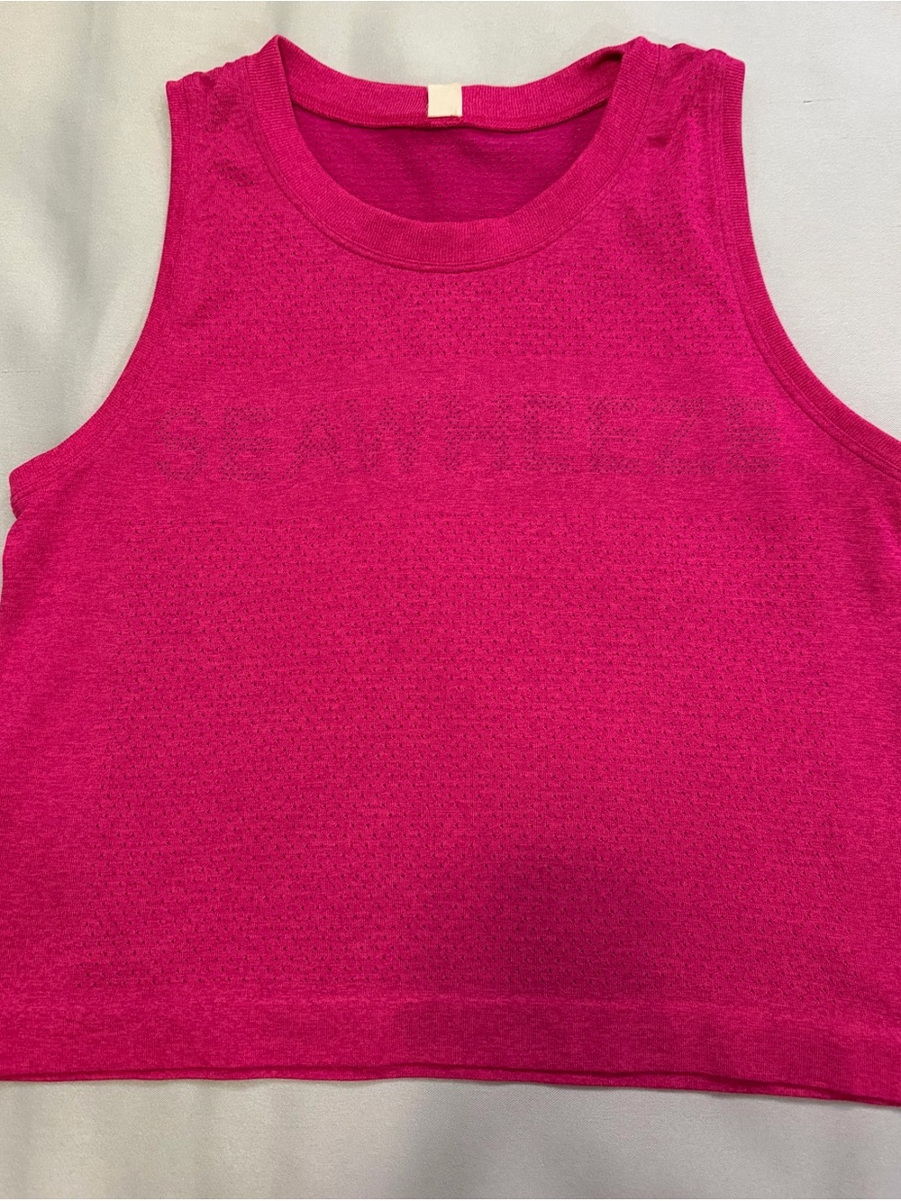 lululemon athletica Bright Pink Perforated Tank Top